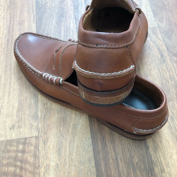 Florsheim Vintage Brown Leather Penny Loafers - Picture 2 of 7